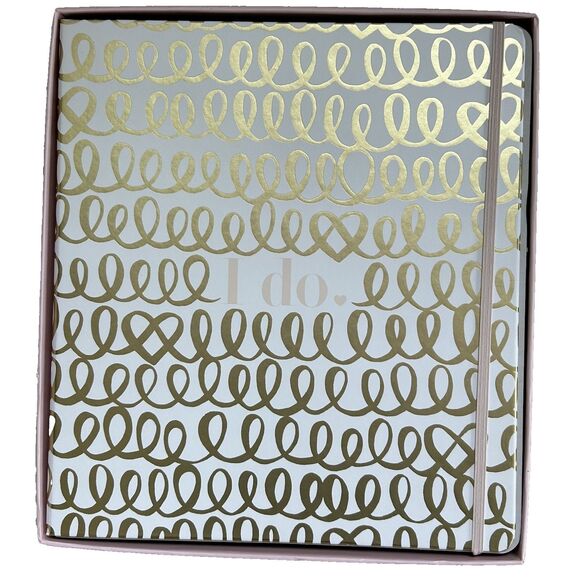New Kate Spade Wedding Planner Bridal I Do Gold Heart Knots Organizer Bride Book - Picture 3 of 7